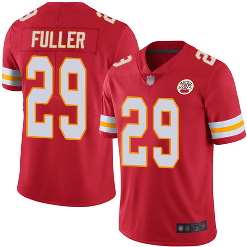 Men Kansas City Chiefs #29 Fuller Kendall Red Team Color Vapor Untouchable Limited Player Football Nike NFL Jersey